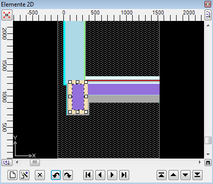 Eingabe einer Wärmebrücke mit graphischer Unterstützung, Selektion, Rückgängig usw.