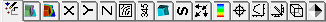 Vertical tabs labeled with icon symbols instead of text labels provides a very compact display in one column