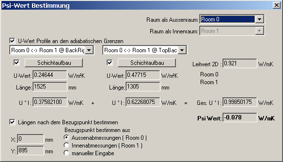 Psi Wert Bestimmung Kalkulationswerzeug zur teilweise Automatisierung der Berechnnung der Wrmebrcken Korrekturfaktoren im AnTherm