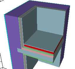 Revolved 3D result of a 2D model rotated around X axis at 1000 mm