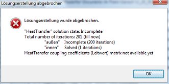 Lsungserstellung wurde abgebrochen - Dialogmeldung